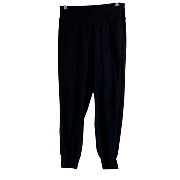 Women's Black Jogger Pants - Picture 3 of 7